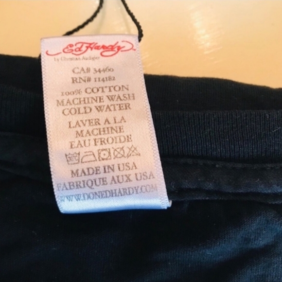 NWT Ed Hardy Unisex Black Long Sleeve Shirt. - Picture 6 of 8